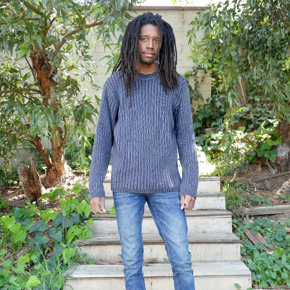 Claiborne Gray Crew Neck Pullover Sweater sz L